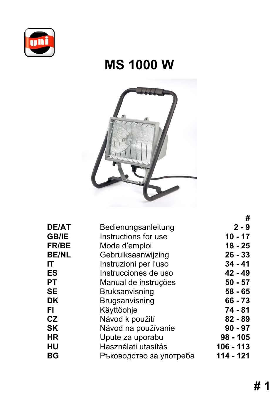 Powerfix MS 1000 W User Manual | 121 pages