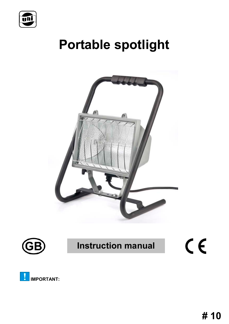 10056_ms-1000w_manual_gb_111021_final, Portable spotlight, Instruction manual | 1000 w | Powerfix MS 1000 W User Manual | Page 10 / 121