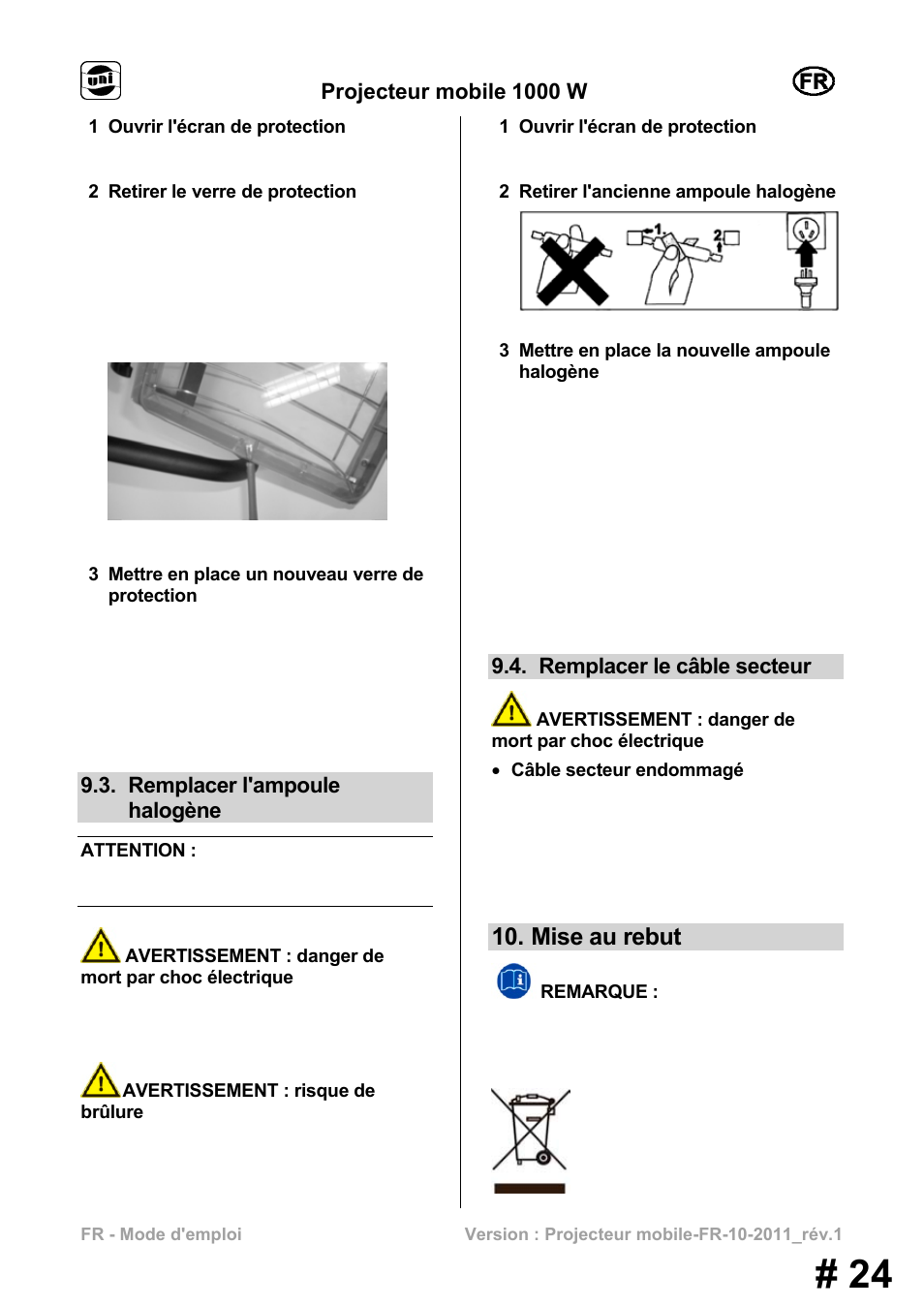 Mise au rebut | Powerfix MS 1000 W User Manual | Page 24 / 121