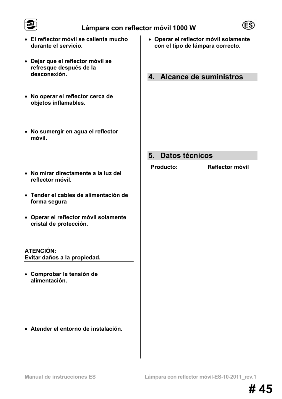 Alcance de suministros, Datos técnicos | Powerfix MS 1000 W User Manual | Page 45 / 121