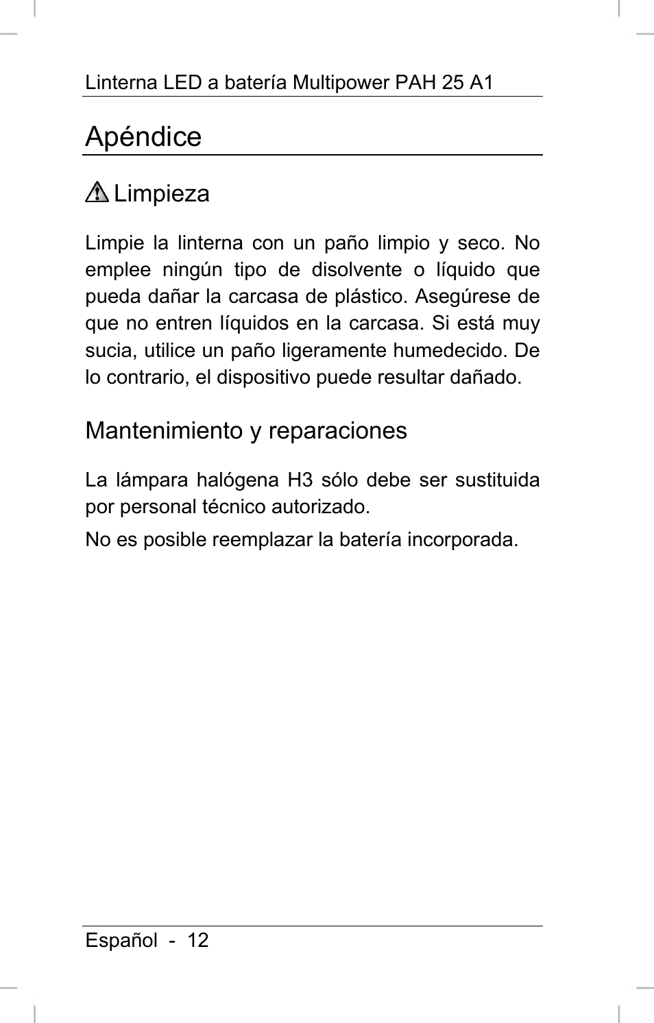 Apéndice | Powerfix PAH 25 A1 User Manual | Page 14 / 72