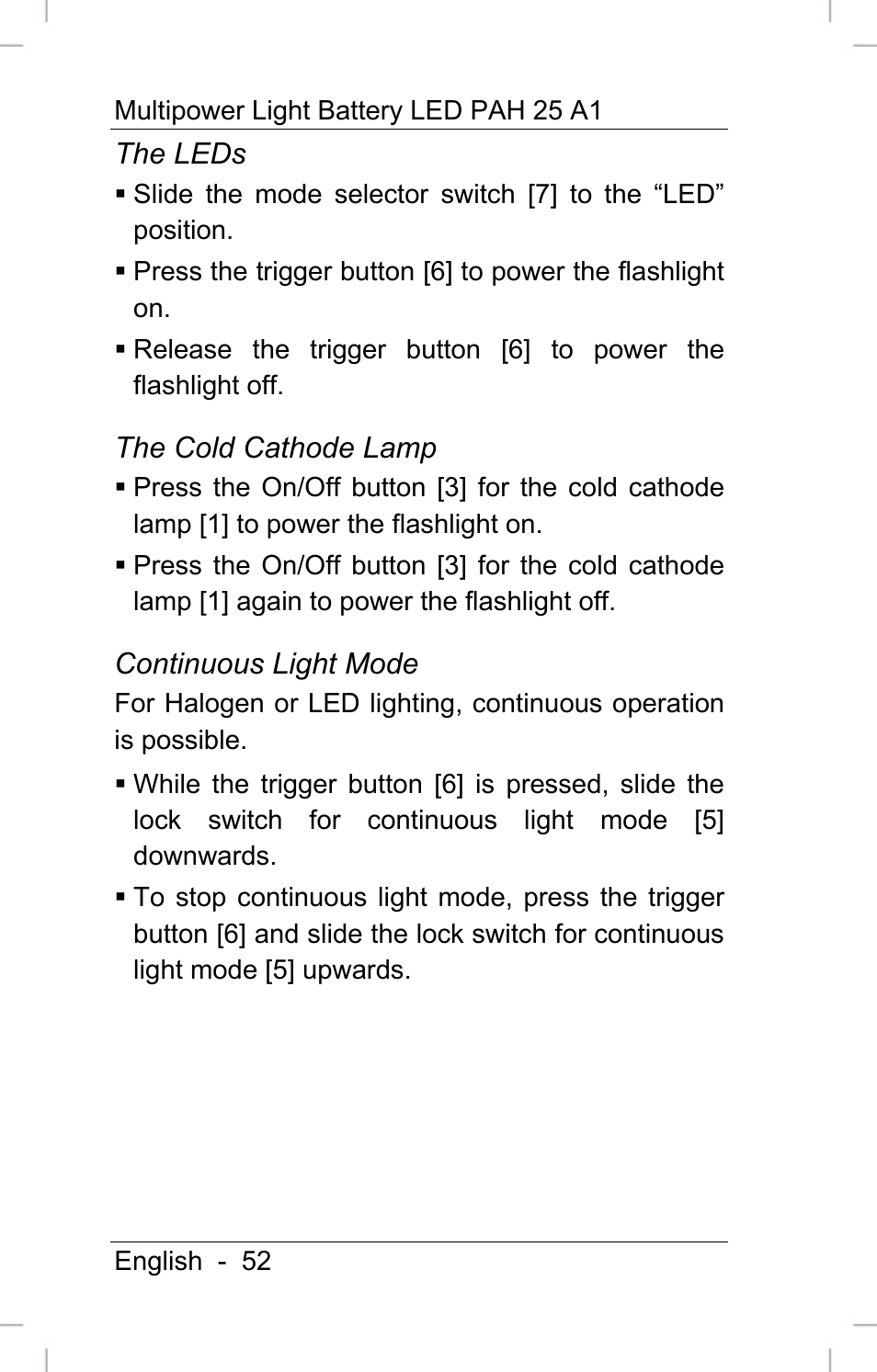 Powerfix PAH 25 A1 User Manual | Page 54 / 72