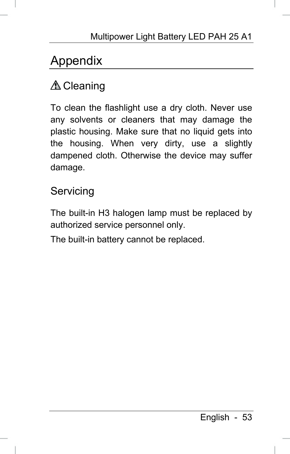 Appendix | Powerfix PAH 25 A1 User Manual | Page 55 / 72