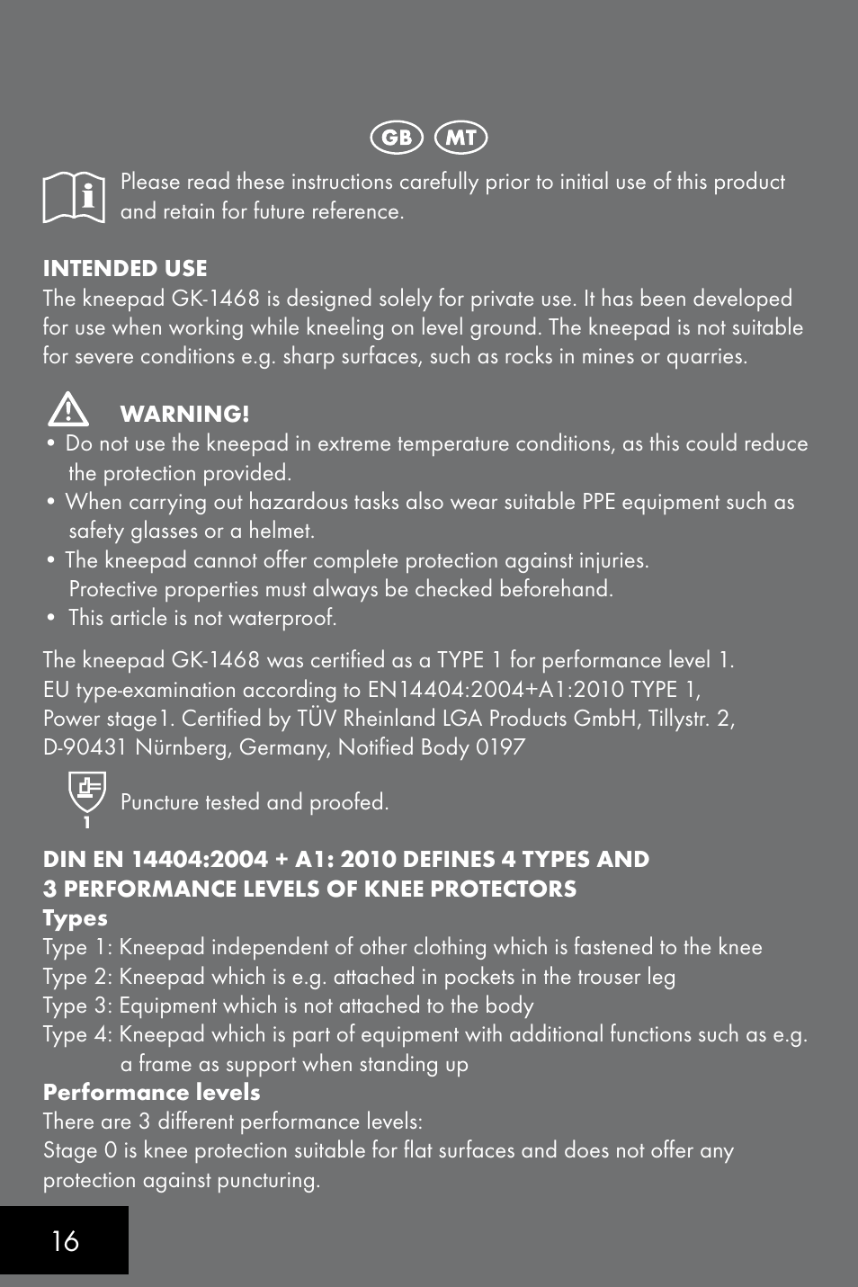 Powerfix Gel Knee Pads User Manual | Page 14 / 20