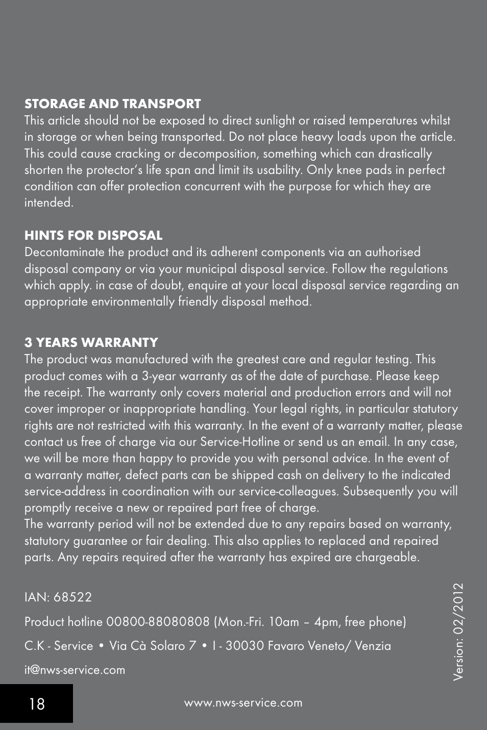 Powerfix Gel Knee Pads User Manual | Page 16 / 20
