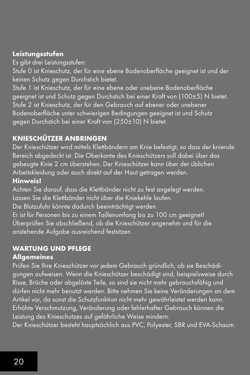 Powerfix Gel Knee Pads User Manual | Page 18 / 20