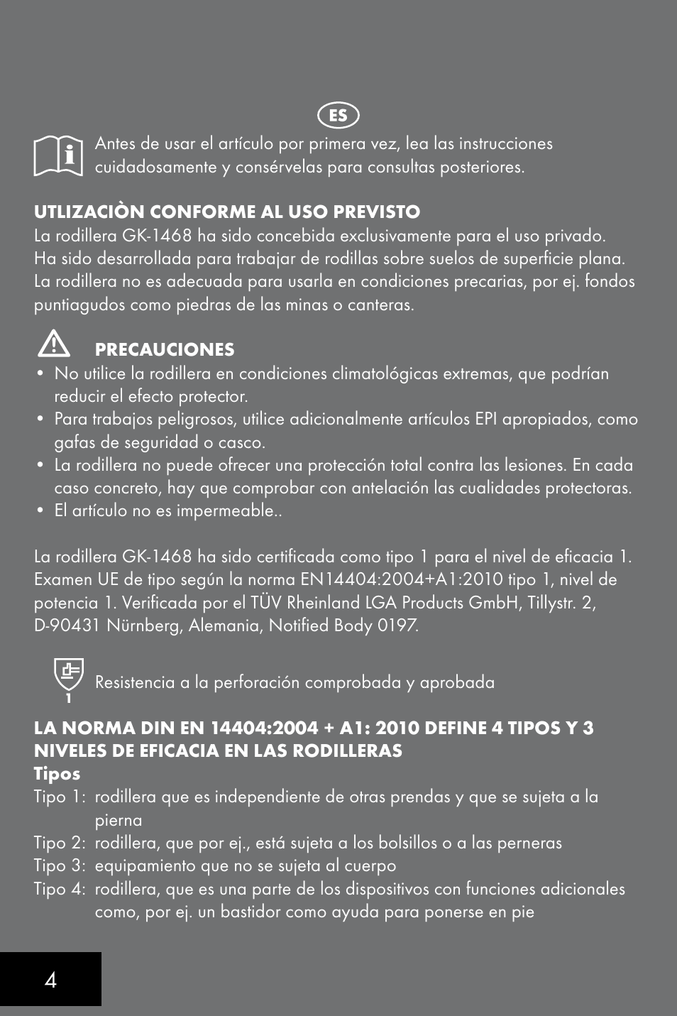 Powerfix Gel Knee Pads User Manual | Page 2 / 20