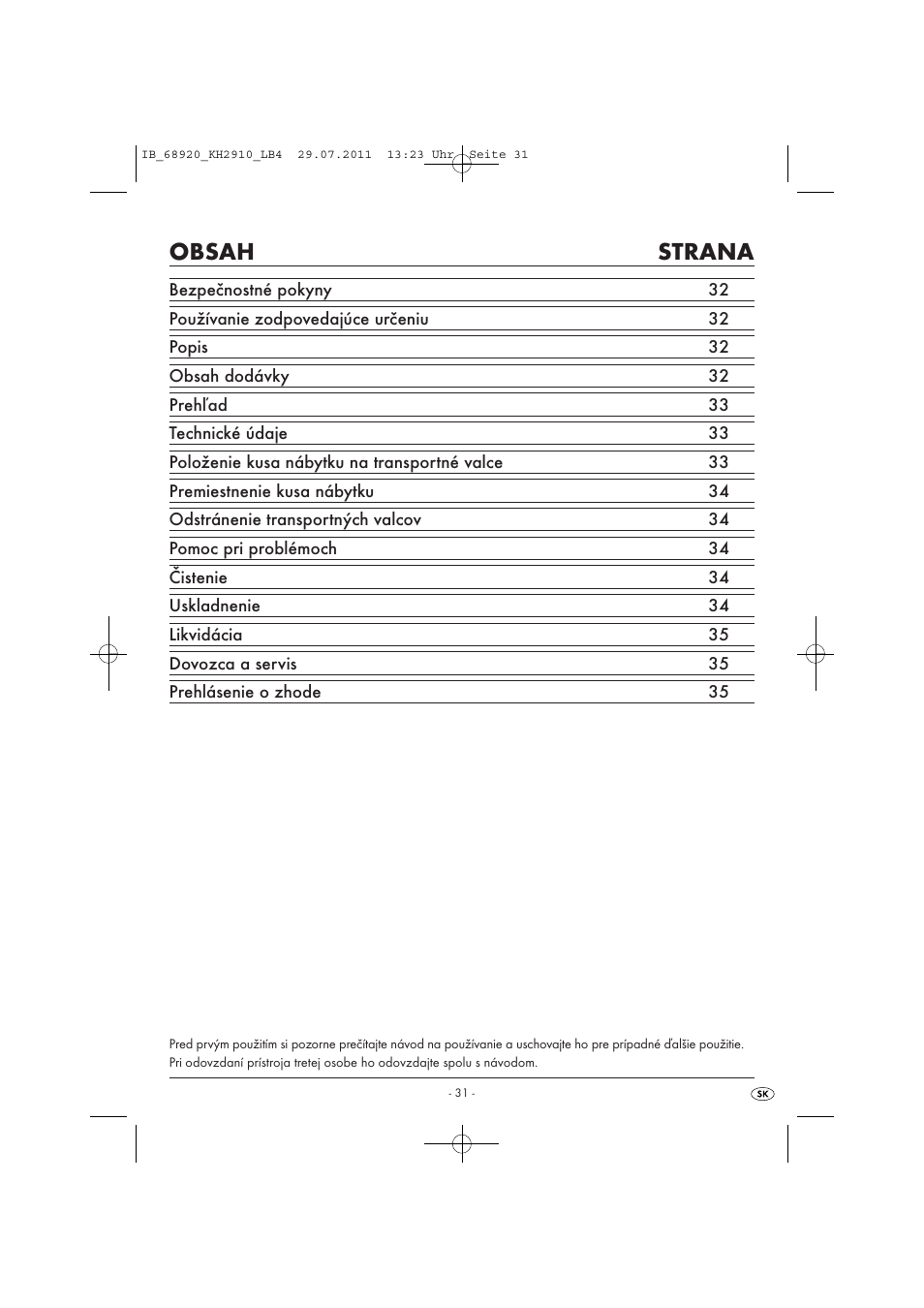 Powerfix KH 2910 User Manual | Page 33 / 44