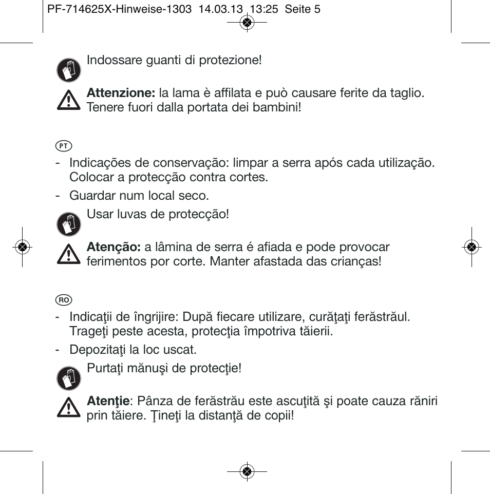 Powerfix Saw Set User Manual | Page 5 / 8