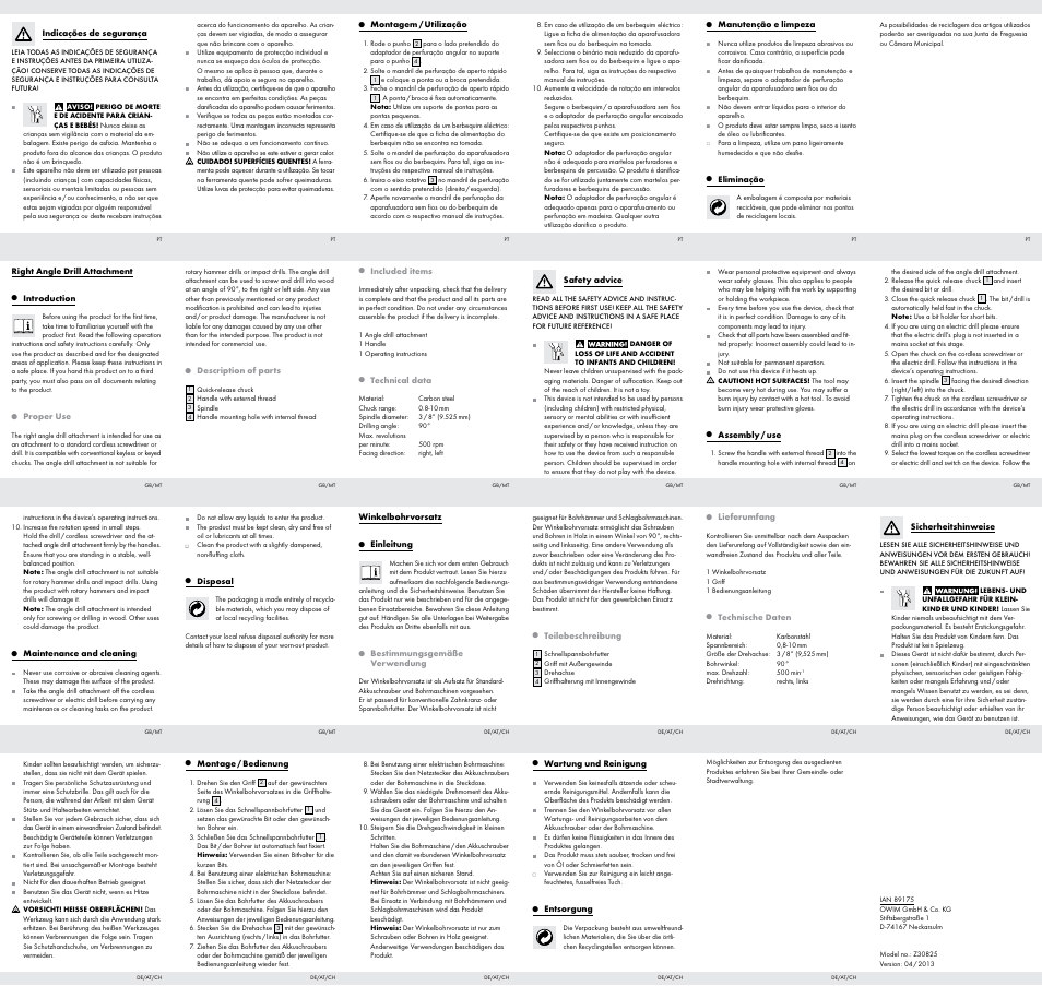 Powerfix Z30825 User Manual | Page 2 / 2