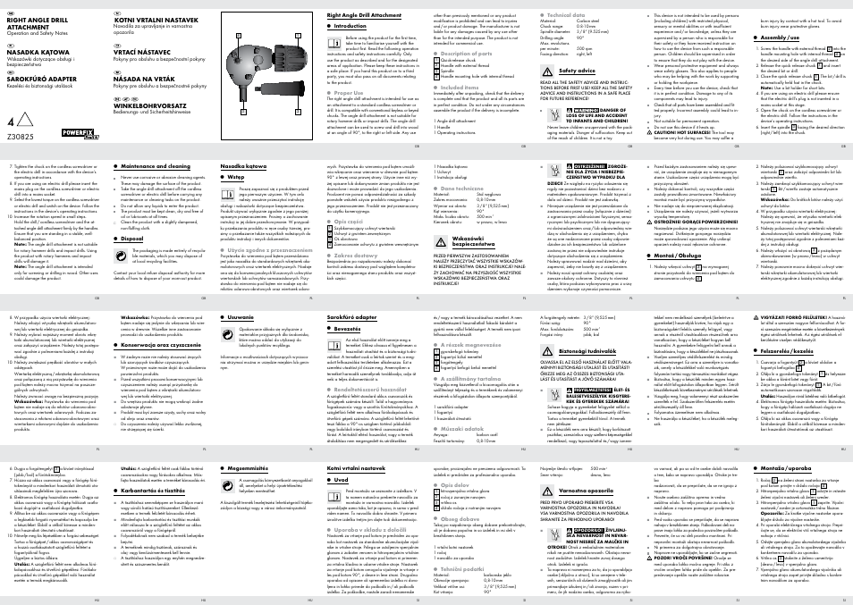Powerfix Z30825 User Manual | 2 pages