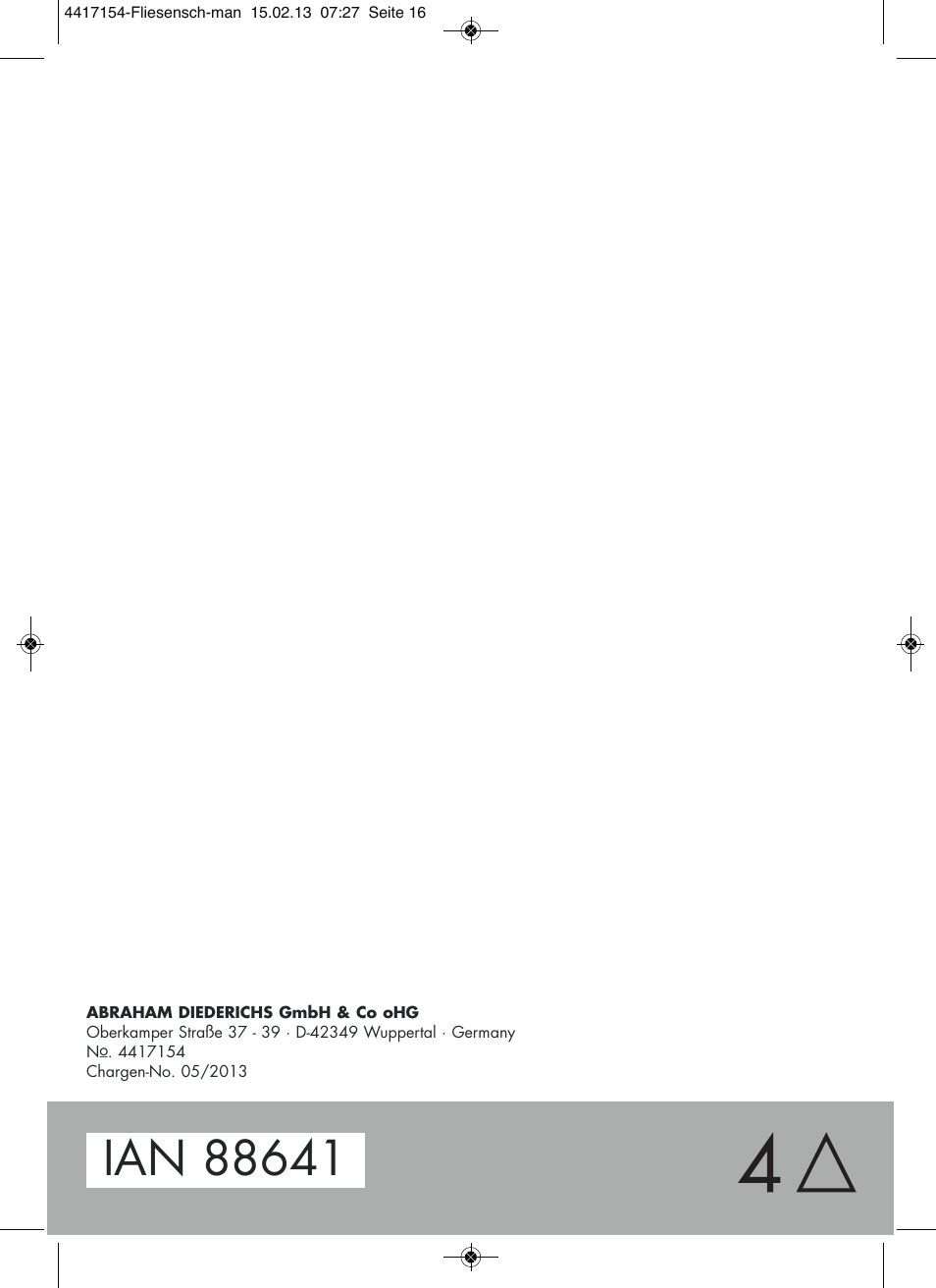 Powerfix Tile Cutter User Manual | Page 16 / 16