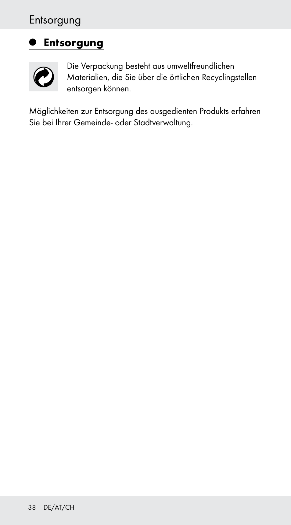 Entsorgung | Powerfix Z29760B User Manual | Page 38 / 39