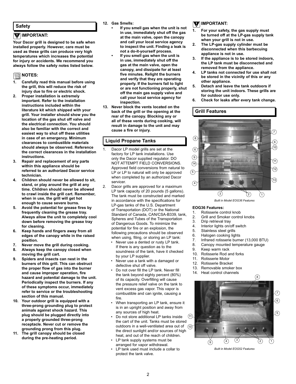 Dacor OGC52 User Manual | Page 4 / 12