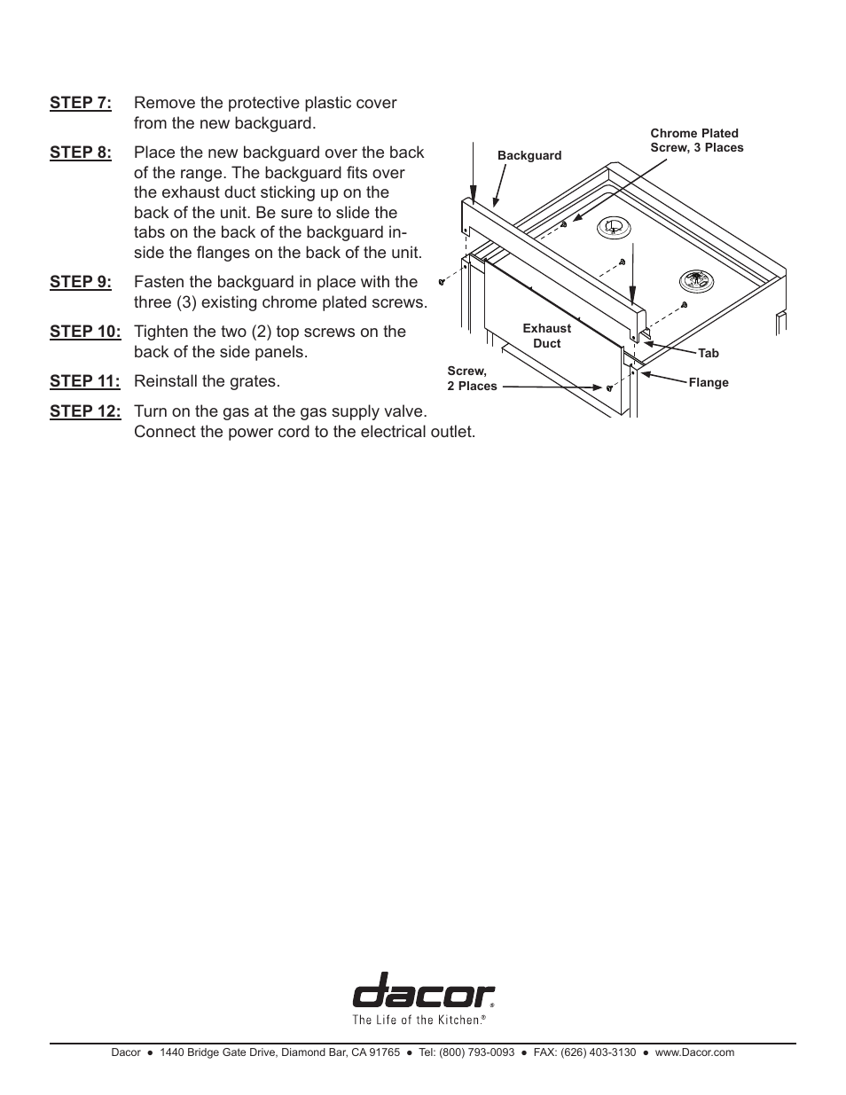 Dacor AERB30G06 User Manual | Page 2 / 2