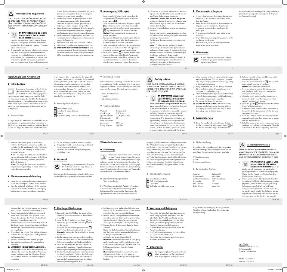 Powerfix Z30825 User Manual | Page 2 / 2