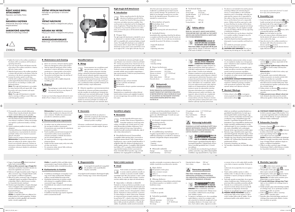 Powerfix Z30825 User Manual | 2 pages