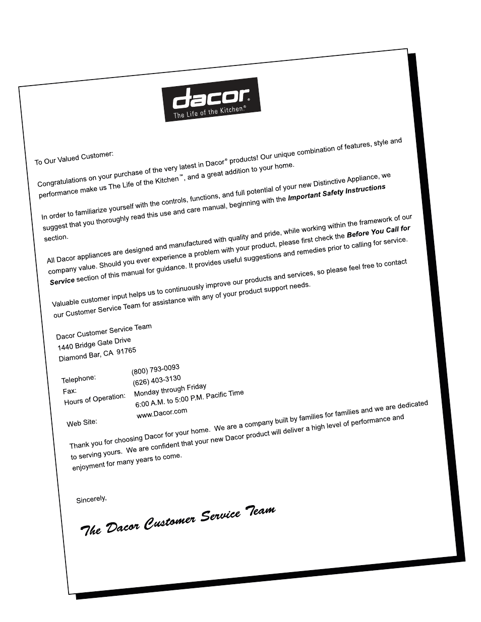 Dacor MCD User Manual | Page 2 / 24