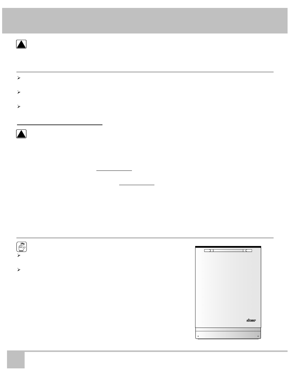 Cleaning and maintenance, Dacor, Dishwasher | Cleaning the interior surfaces, Cleaning the exterior surfaces | Dacor ED24 User Manual | Page 20 / 32