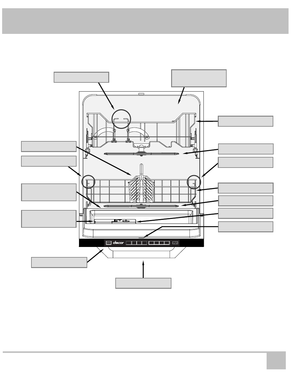 Getting to know your dishwasher, Use and care manual | Dacor ED24 User Manual | Page 7 / 32