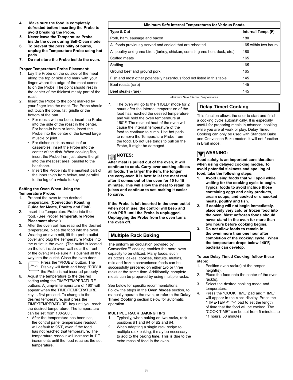 Dacor Preference User Manual | Page 7 / 16