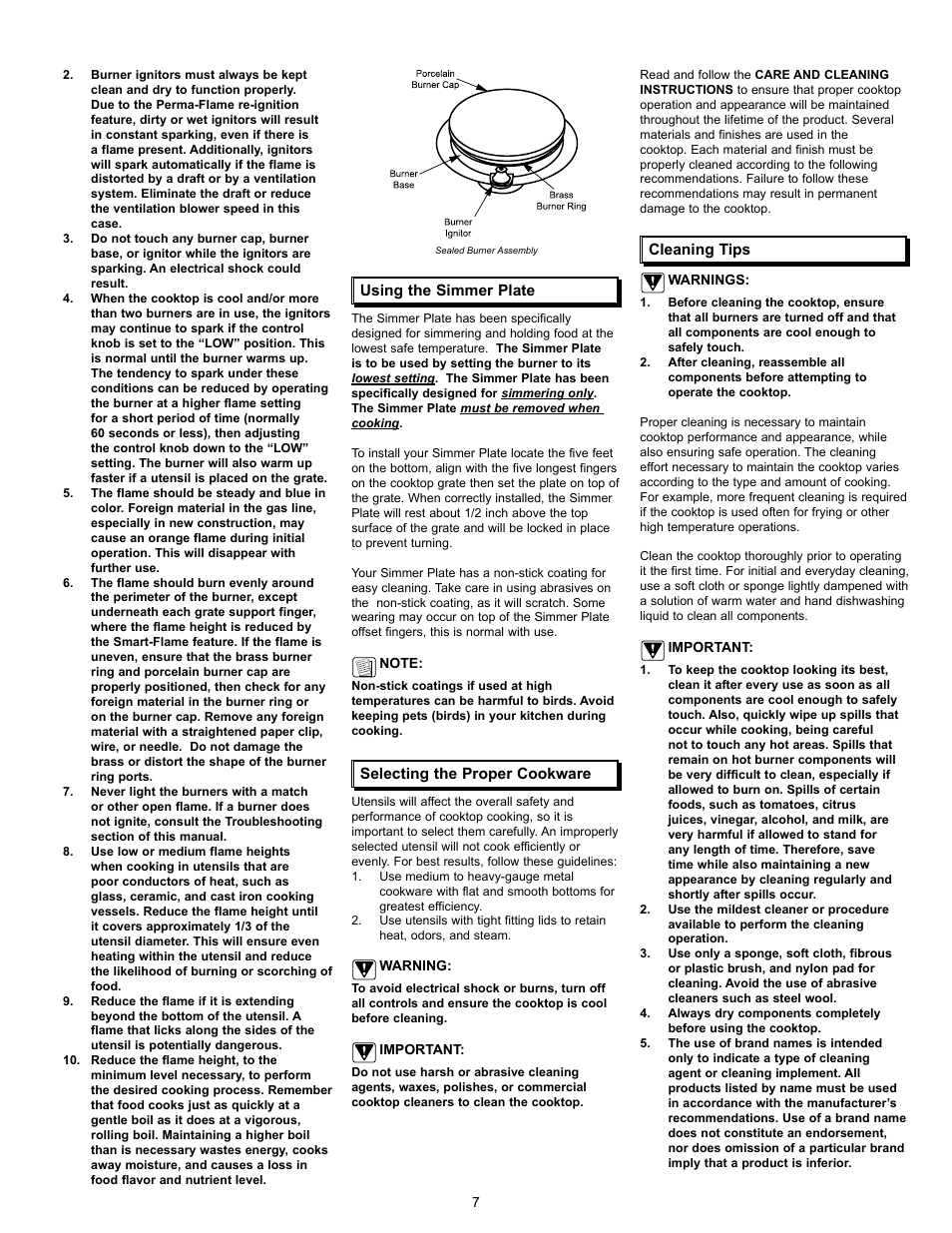 Dacor Preference User Manual | Page 9 / 16