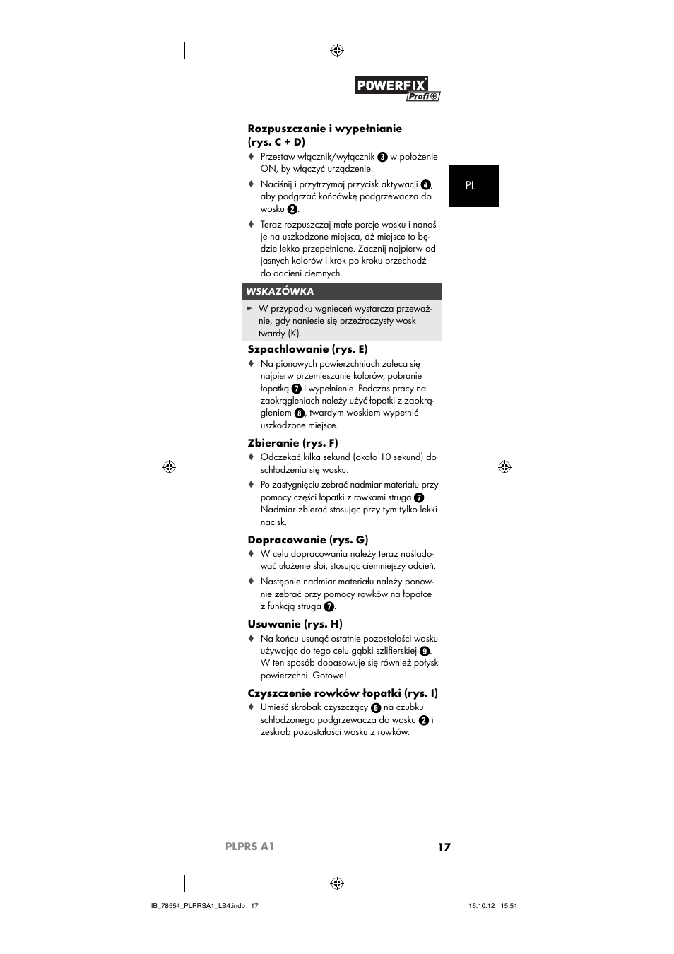 Powerfix PLPRS A1 User Manual | Page 20 / 64