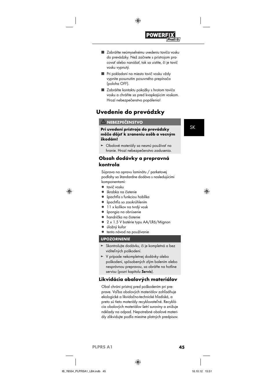 Powerfix PLPRS A1 User Manual | Page 48 / 64