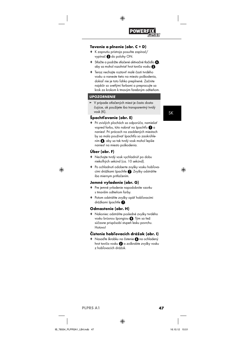 Powerfix PLPRS A1 User Manual | Page 50 / 64