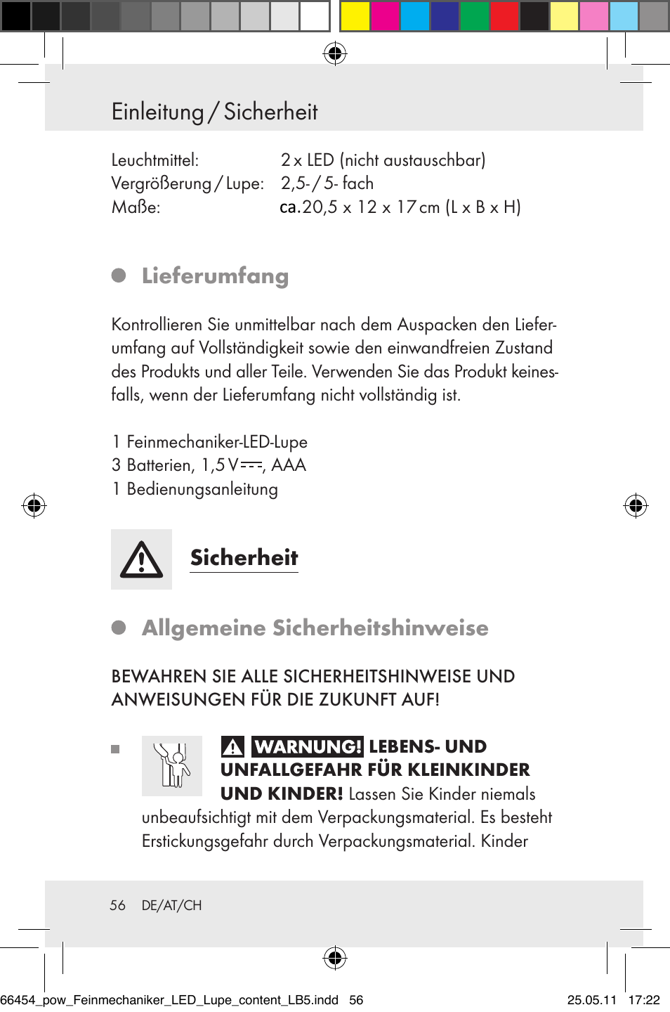 Einleitung / sicherheit, Lieferumfang, Sicherheit | Allgemeine sicherheitshinweise | Powerfix Z30225 User Manual | Page 58 / 66