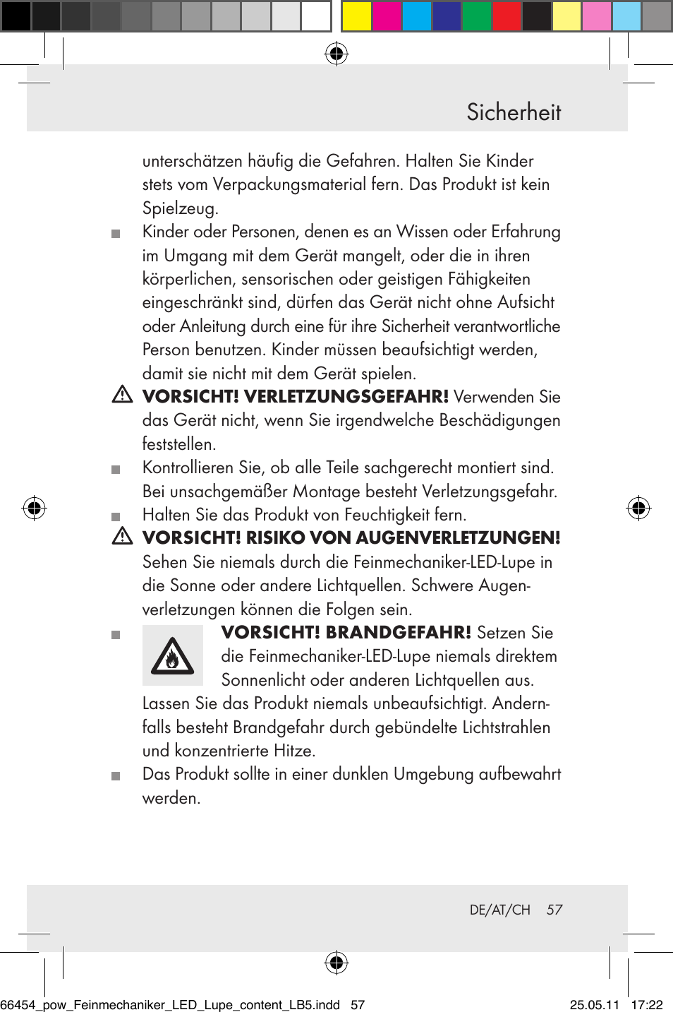 Sicherheit | Powerfix Z30225 User Manual | Page 59 / 66