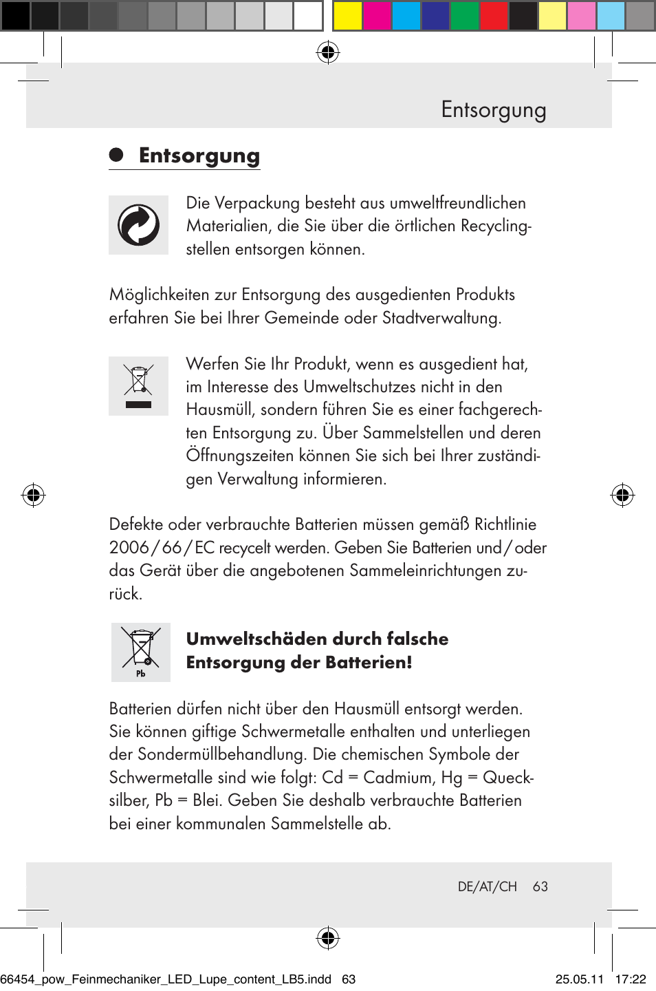 Entsorgung | Powerfix Z30225 User Manual | Page 65 / 66