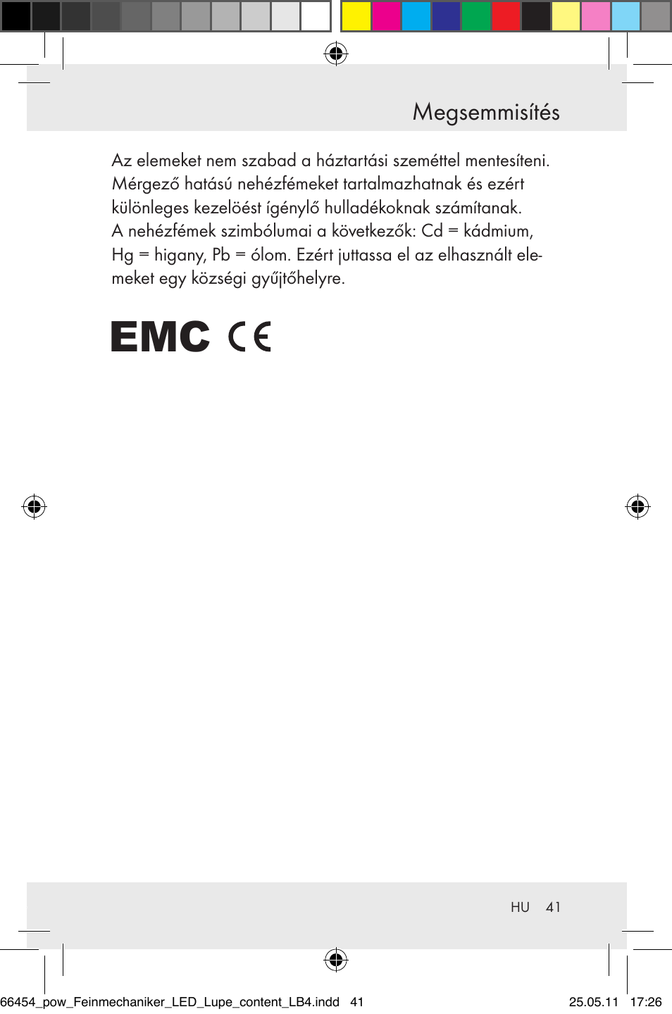 Megsemmisítés | Powerfix Z30225 User Manual | Page 43 / 92