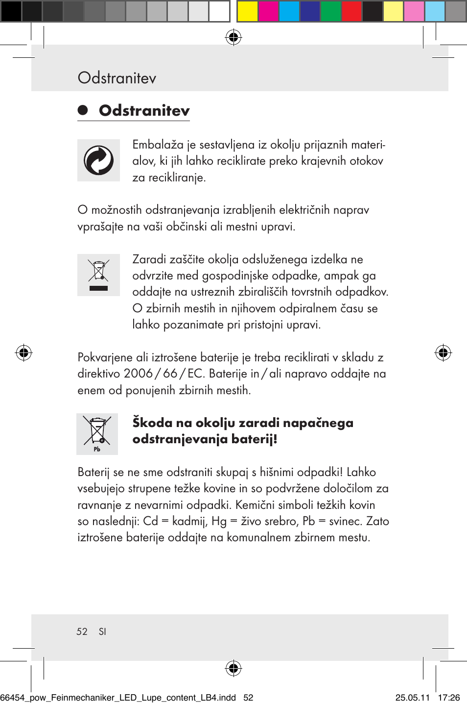 Odstranitev | Powerfix Z30225 User Manual | Page 54 / 92