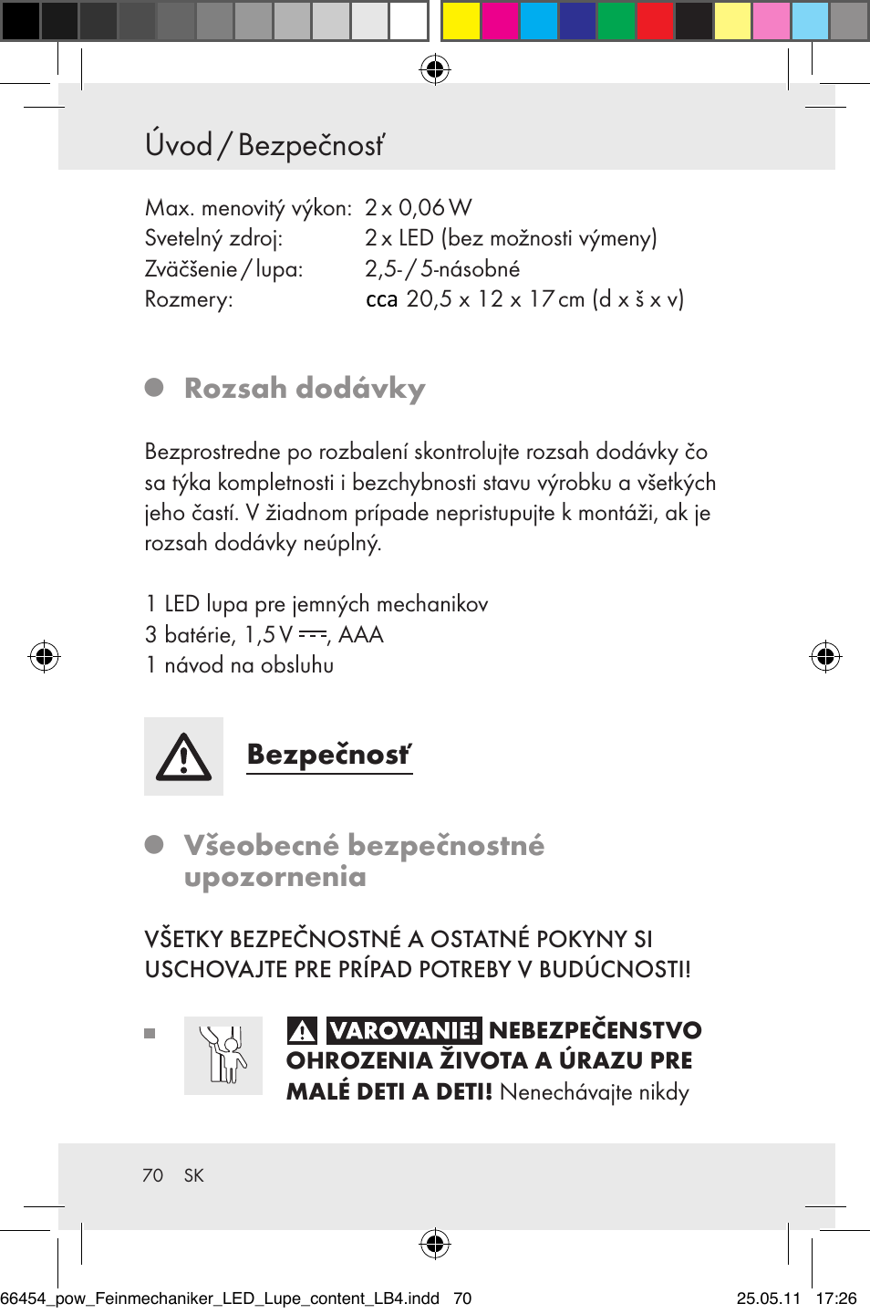 Úvod / bezpečnosť, Rozsah dodávky, Bezpečnosť | Všeobecné bezpečnostné upozornenia | Powerfix Z30225 User Manual | Page 72 / 92