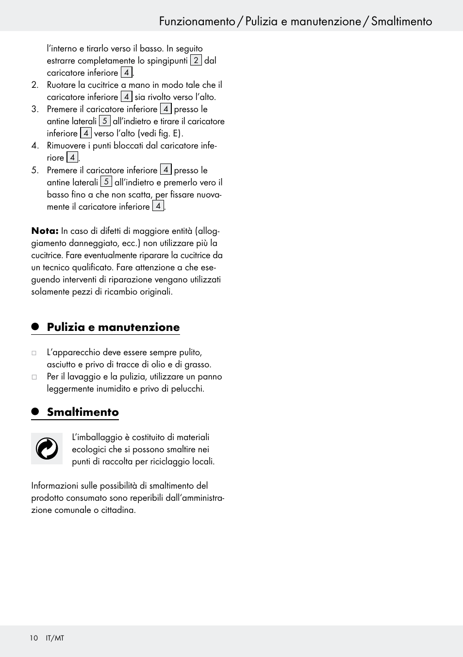 Pulizia e manutenzione, Smaltimento | Powerfix  Z16531 User Manual | Page 12 / 21