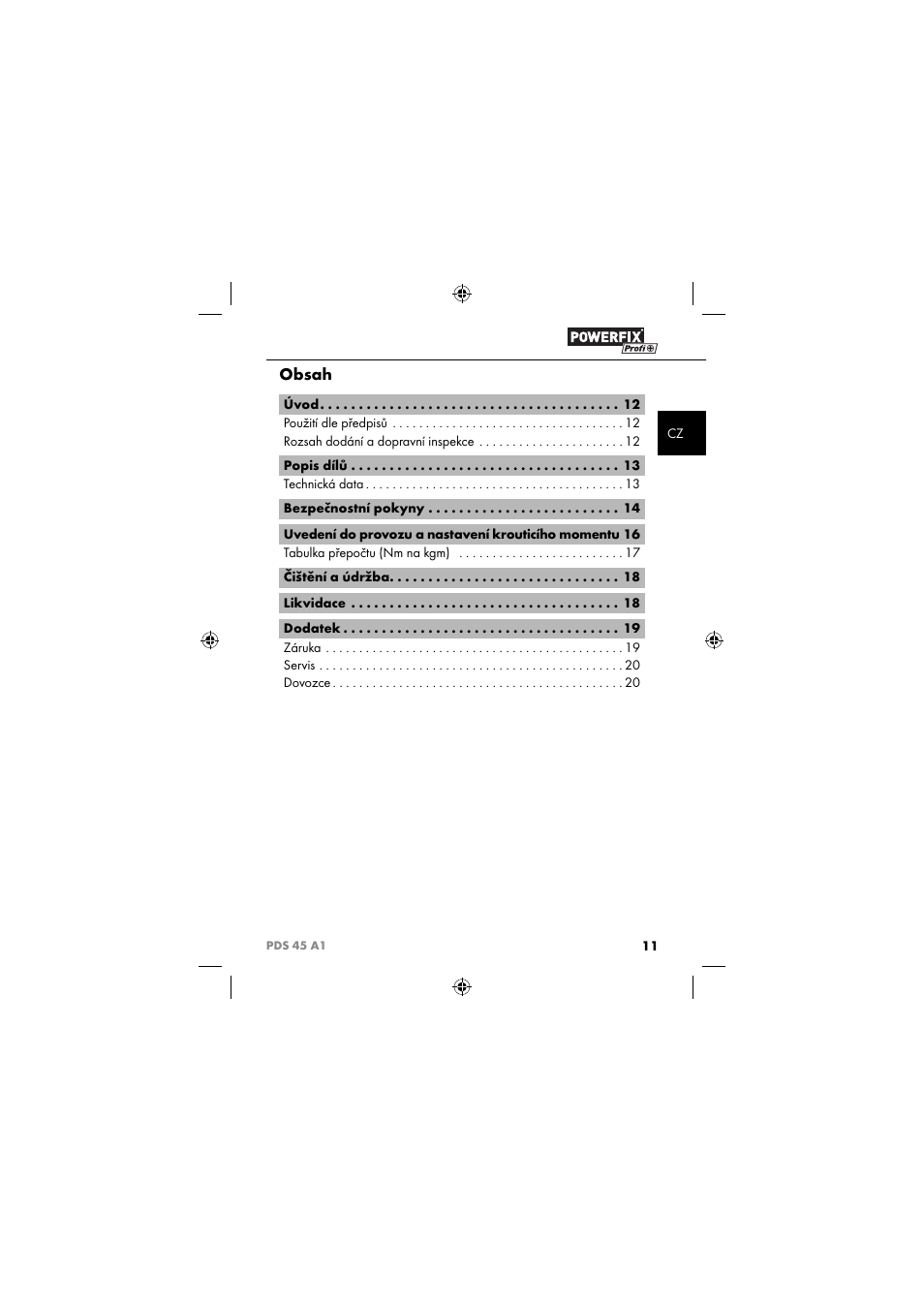 Powerfix PDS 45 A1 User Manual | Page 14 / 44