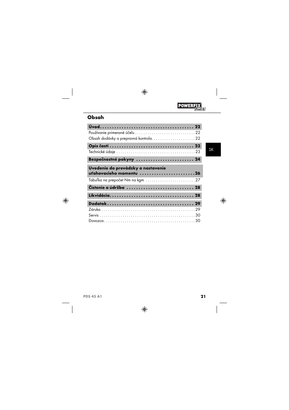 Powerfix PDS 45 A1 User Manual | Page 24 / 44