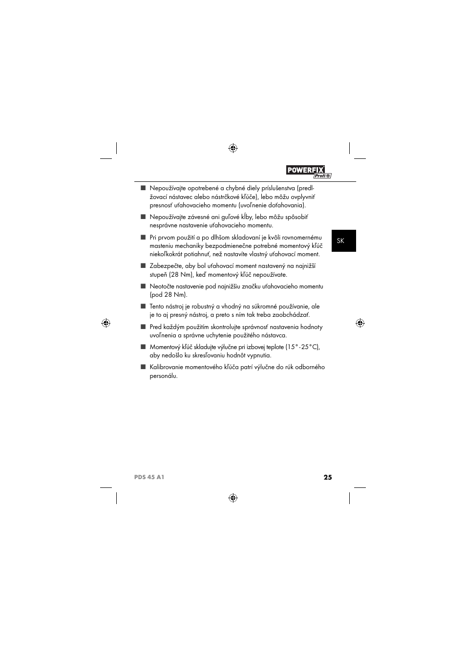 Powerfix PDS 45 A1 User Manual | Page 28 / 44