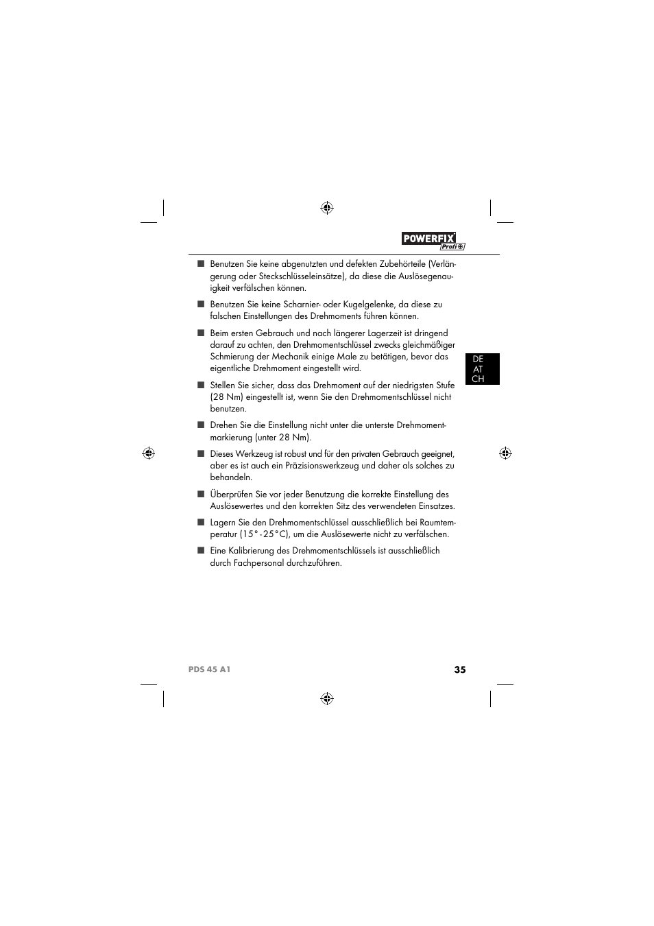 Powerfix PDS 45 A1 User Manual | Page 38 / 44