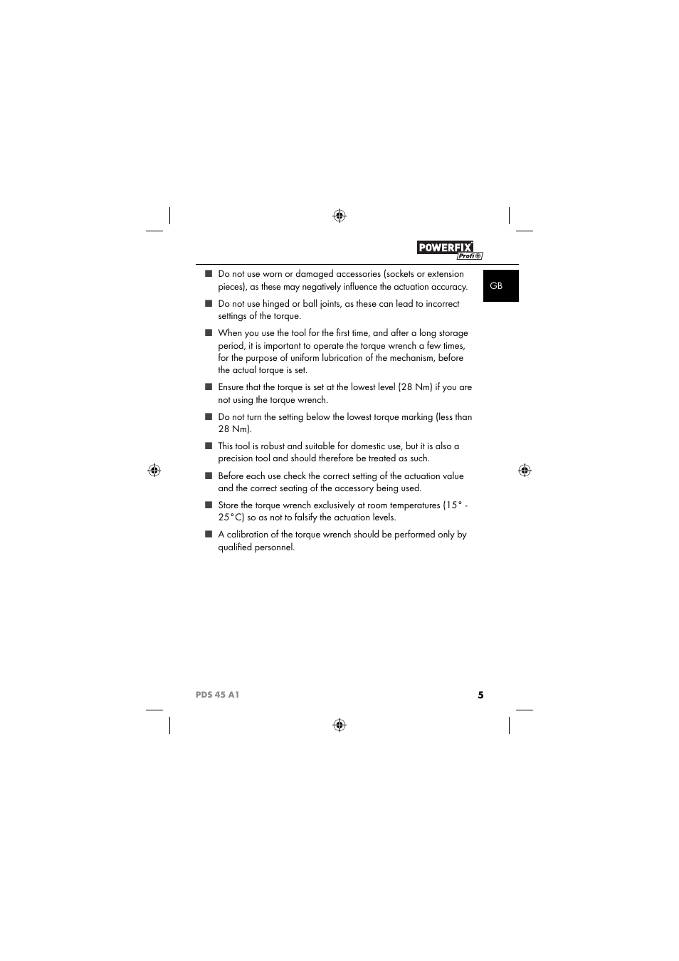 Powerfix PDS 45 A1 User Manual | Page 8 / 44