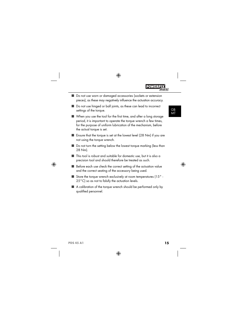 Powerfix PDS 45 A1 User Manual | Page 18 / 34