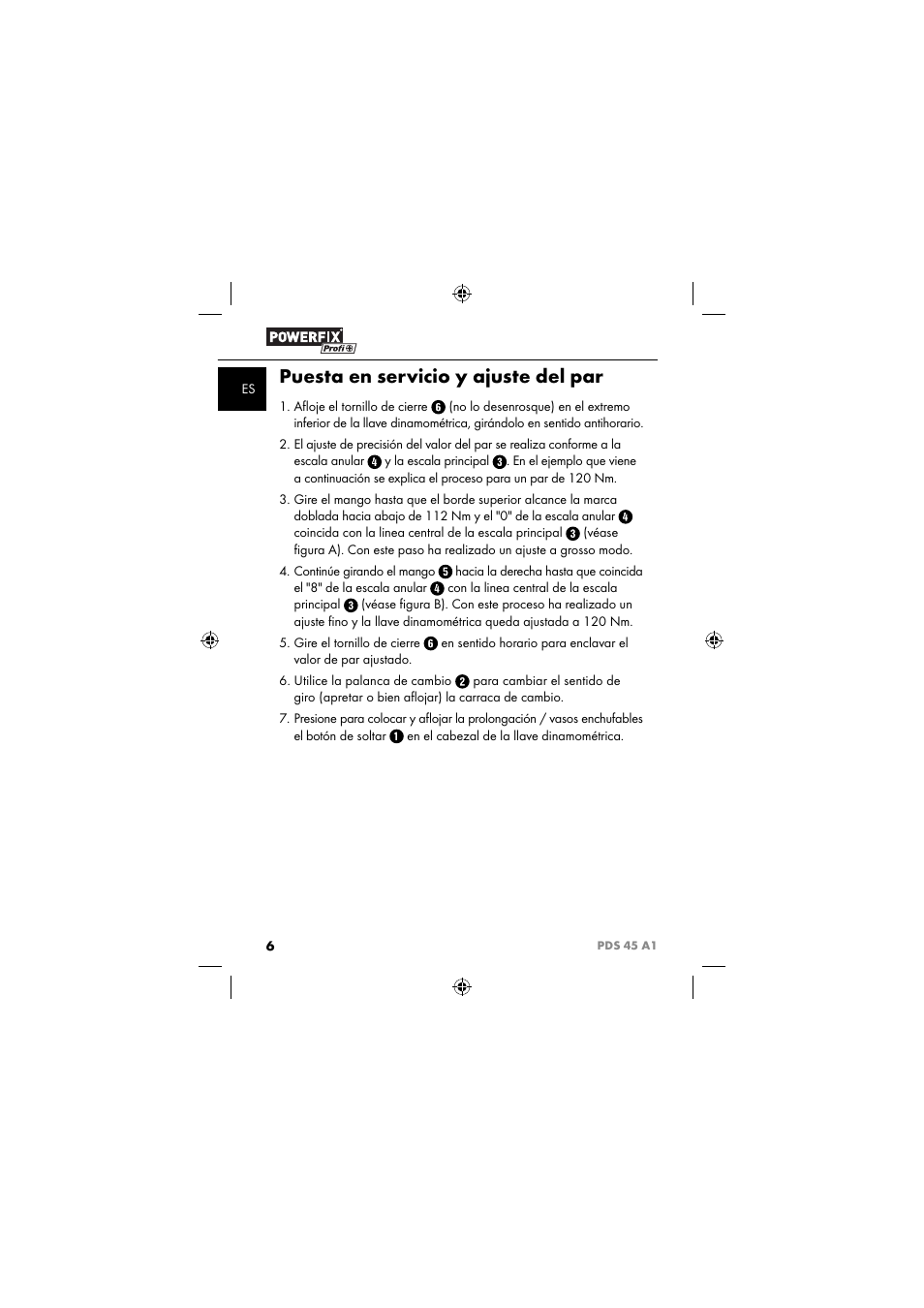 Puesta en servicio y ajuste del par | Powerfix PDS 45 A1 User Manual | Page 9 / 34