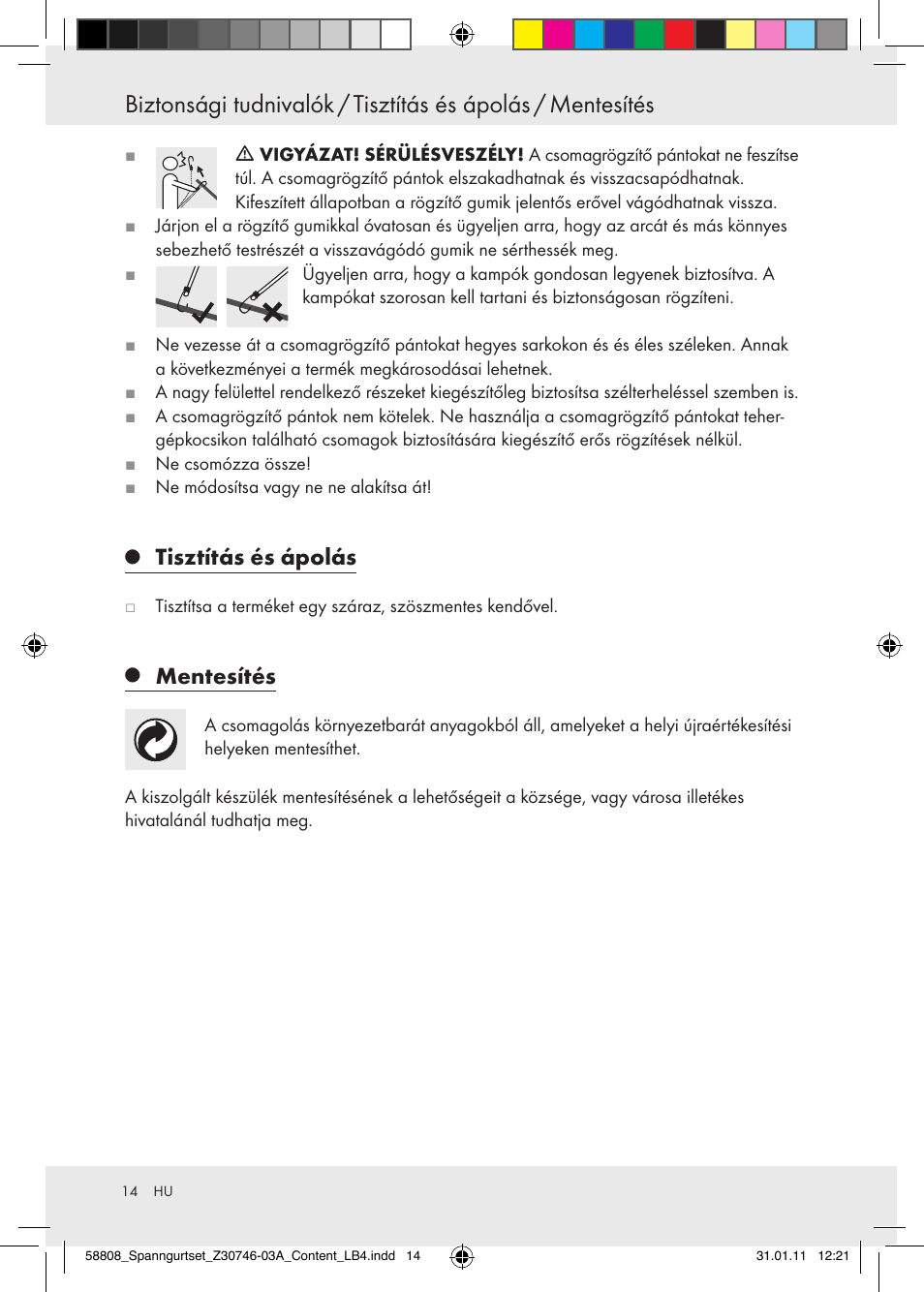 Tisztítás és ápolás, Mentesítés | Powerfix Z30746-03 User Manual | Page 12 / 33