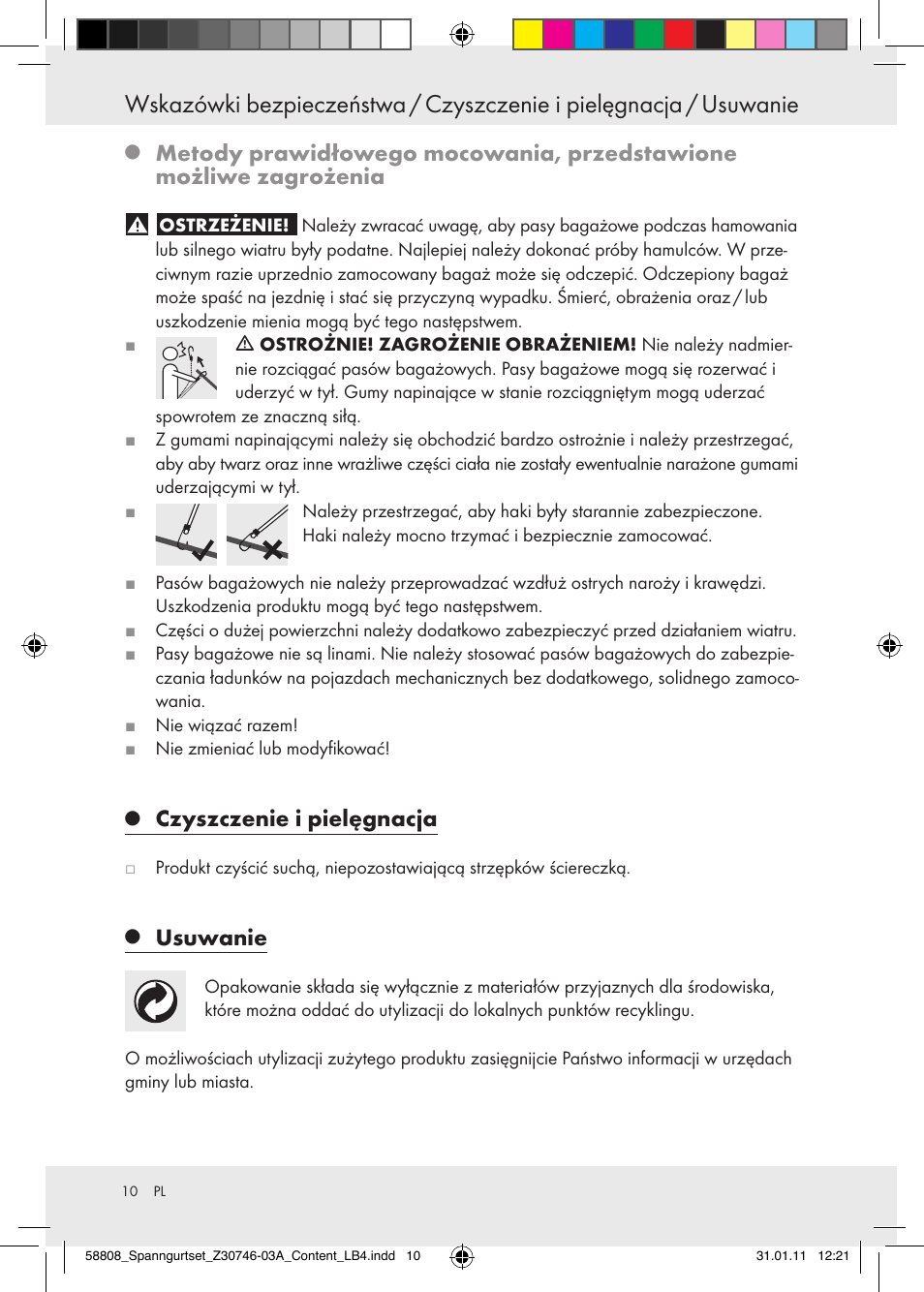 Czyszczenie i pielęgnacja, Usuwanie | Powerfix Z30746-03 User Manual | Page 8 / 33