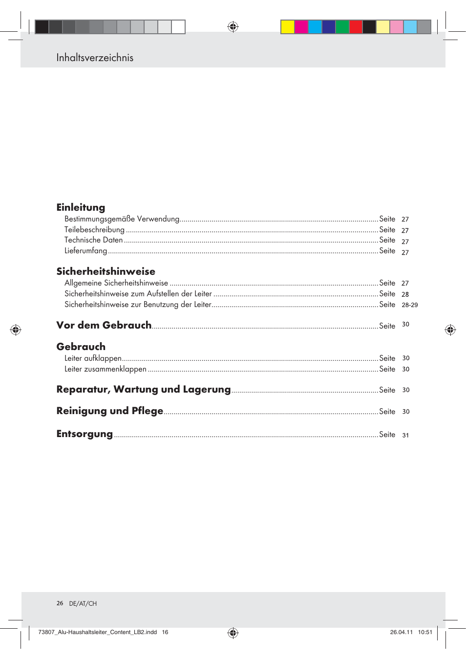 Powerfix Z29950 User Manual | Page 26 / 31