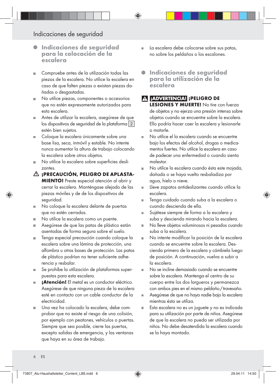 Indicaciones de seguridad | Powerfix Z29950 User Manual | Page 6 / 31