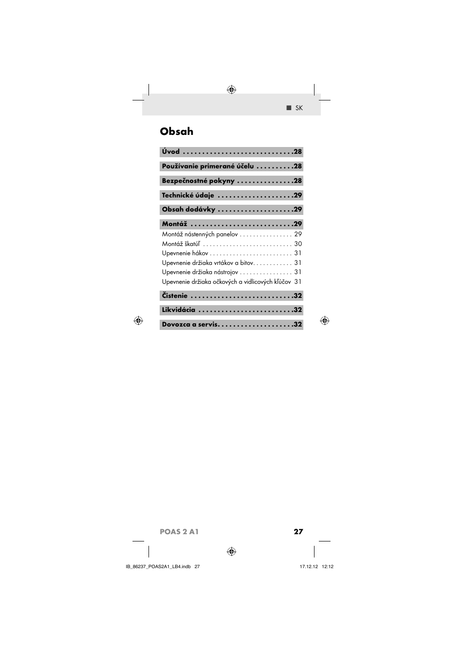 Powerfix POAS 2 A1 User Manual | Page 29 / 41