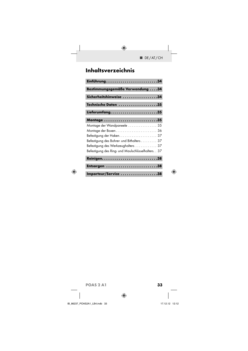 Powerfix POAS 2 A1 User Manual | Page 35 / 41