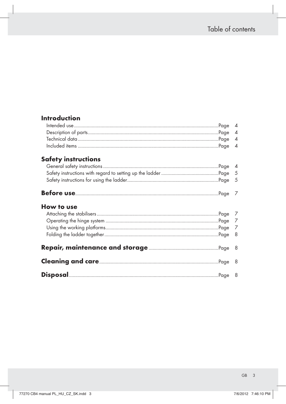 Powerfix Z30473 User Manual | Page 3 / 49